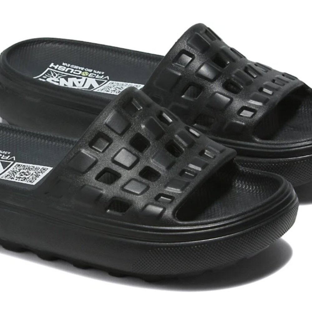 (NEW) VANS Slide-On VR3 Cush Sandals - BLACK